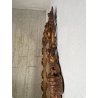 ANTICA GRANDE SPECCHIERA BAROCCA CORNICE LEGNO FOGLIA ORO DECORO RICCIOLO s 1900