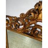ANTICA GRANDE SPECCHIERA BAROCCA CORNICE LEGNO FOGLIA ORO DECORO RICCIOLO s 1900