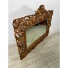 ANTICA GRANDE SPECCHIERA BAROCCA CORNICE LEGNO FOGLIA ORO DECORO RICCIOLO s 1900
