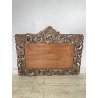 ANTICA GRANDE SPECCHIERA BAROCCA CORNICE LEGNO FOGLIA ORO DECORO RICCIOLO s 1900