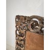 ANTICA GRANDE SPECCHIERA BAROCCA CORNICE LEGNO FOGLIA ORO DECORO RICCIOLO s 1900