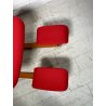 SEDIA STOKKE VARIER THATSIT LEGNO STOFFA ROSSA FIRMATA POLTRONA UFFICIO ANNI '90