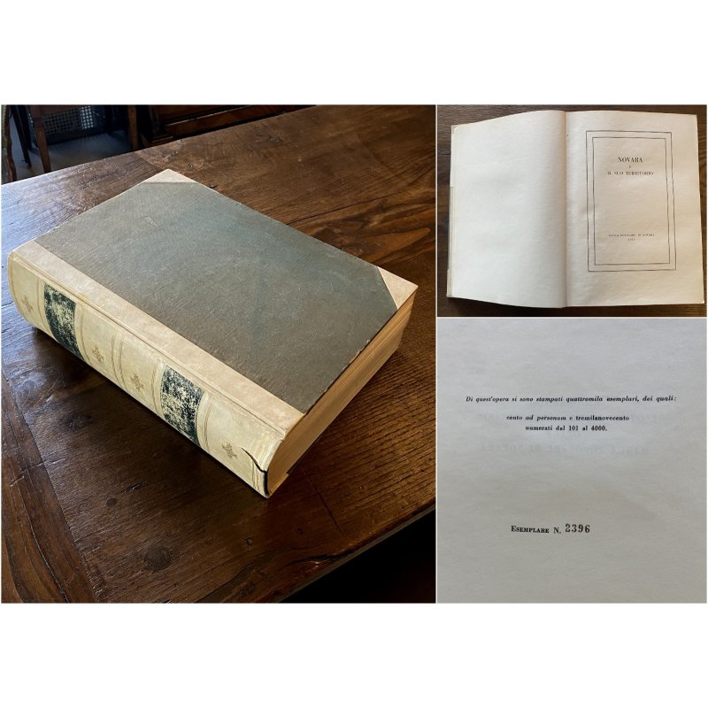 LIBRO d' EPOCA Novara e il suo Territorio DE AGOSTINI EDIZ. Num. 2396 BPN 1952