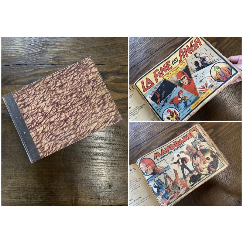 RACCOLTA ALBO FUMETTI Uomo Mascherato Mandrake CASA EDITRICE Nerbini ANNI '40