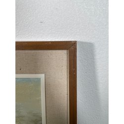 QUADRO dipinto PAESAGGIO olio tela "Pascoli" FERIOLO LAGO MAGGIORE PIEMONTE 1985
