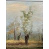 QUADRO dipinto PAESAGGIO olio tela "Pascoli" FERIOLO LAGO MAGGIORE PIEMONTE 1985