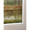 QUADRO dipinto PAESAGGIO olio tela "Pascoli" FERIOLO LAGO MAGGIORE PIEMONTE 1985