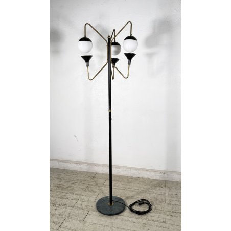LAMPADA DA TERRA STILNOVO PIANTANA ANNI 50 DESIGN FLOOR LAMP VINTAGE MARMO LIGHT