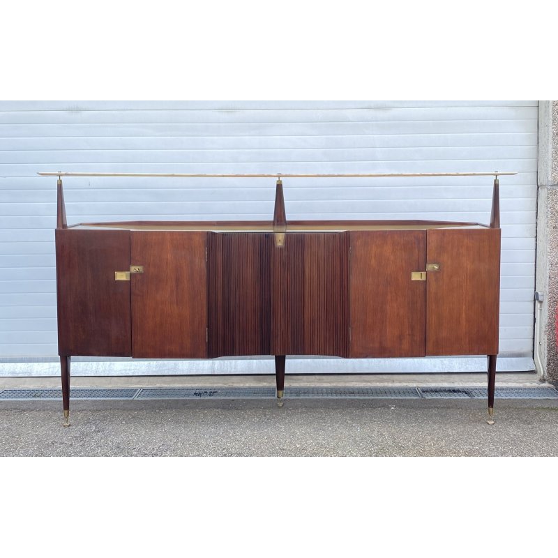 CREDENZA DESIGN Sergio Cobolli Gigli ANNI 50 PERMANENTE CANTÙ VETRO LEGNO MARMO