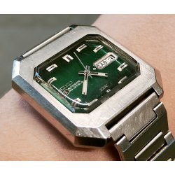 OROLOGIO POLSO Seiko 5 DX Automatic 6106-5480 anni 70 Vintage Wrist Watch GREEN