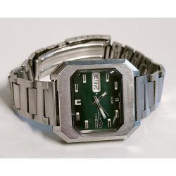 OROLOGIO POLSO Seiko 5 DX Automatic 6106-5480 anni 70 Vintage Wrist Watch GREEN