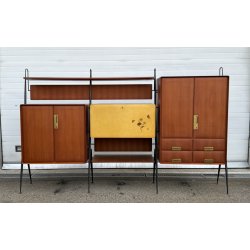 CREDENZA DESIGN Silvio Cavatorta ANNI 50 LEGNO FRASSINO LIBRERIA VINTAGE BAR