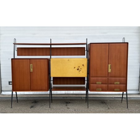 CREDENZA DESIGN Silvio Cavatorta ANNI 50 LEGNO FRASSINO LIBRERIA VINTAGE BAR