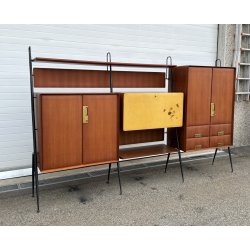 CREDENZA DESIGN Silvio Cavatorta ANNI 50 LEGNO FRASSINO LIBRERIA VINTAGE BAR
