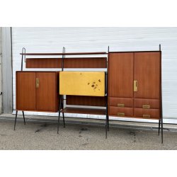 CREDENZA DESIGN Silvio Cavatorta ANNI 50 LEGNO FRASSINO LIBRERIA VINTAGE BAR