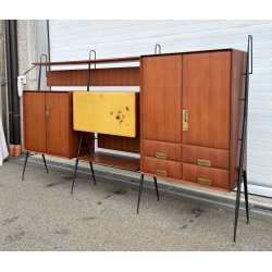 CREDENZA DESIGN Silvio Cavatorta ANNI 50 LEGNO FRASSINO LIBRERIA VINTAGE BAR