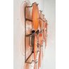 COPPIA APPLIQUE DESIGN ATTR. Gino Vistosi VINTAGE VETRO LAMPADA PARETE GLASS