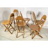SET 6 SEDIA PIEGHEVOLI DESIGN ANNI 60/70 CHAIR LEGNO MID CENTURY SALVASPAZIO