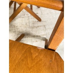SET 6 SEDIA PIEGHEVOLI DESIGN ANNI 60/70 CHAIR LEGNO MID CENTURY SALVASPAZIO