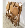 SET 6 SEDIA PIEGHEVOLI DESIGN ANNI 60/70 CHAIR LEGNO MID CENTURY SALVASPAZIO