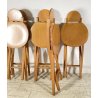 SET 6 SEDIA PIEGHEVOLI DESIGN ANNI 60/70 CHAIR LEGNO MID CENTURY SALVASPAZIO