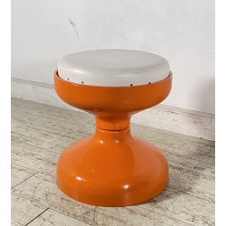 SGABELLO Rocchetto DESIGN Achille Castiglioni ANNI 70 Kartell PLASTICA LUCIDA