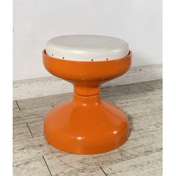 SGABELLO Rocchetto DESIGN Achille Castiglioni ANNI 70 Kartell PLASTICA LUCIDA