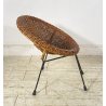 PICCOLA POLTRONCINA VIMINI ANNI 50 BAMBINO SEGGIOLA SEDIA RATTAN INTRECCIATO