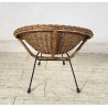 PICCOLA POLTRONCINA VIMINI ANNI 50 BAMBINO SEGGIOLA SEDIA RATTAN INTRECCIATO