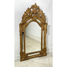 ANTICA PICCOLA SPECCHIERA FRANCESE CORNICE LEGNO DECORO FOGLIA ORO EPOCA 1800