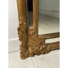 ANTICA PICCOLA SPECCHIERA FRANCESE CORNICE LEGNO DECORO FOGLIA ORO EPOCA 1800