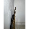 ANTICA PICCOLA SPECCHIERA FRANCESE CORNICE LEGNO DECORO FOGLIA ORO EPOCA 1800
