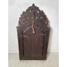 ANTICA PICCOLA SPECCHIERA FRANCESE CORNICE LEGNO DECORO FOGLIA ORO EPOCA 1800