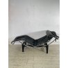 POLTRONA VINTAGE PELLE NERA STILE LE CORBUSIER PER CASSINA anni 70 CHAISE LONGUE