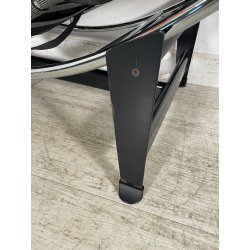 POLTRONA VINTAGE PELLE NERA STILE LE CORBUSIER PER CASSINA anni 70 CHAISE LONGUE