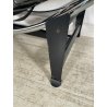 POLTRONA VINTAGE PELLE NERA STILE LE CORBUSIER PER CASSINA anni 70 CHAISE LONGUE