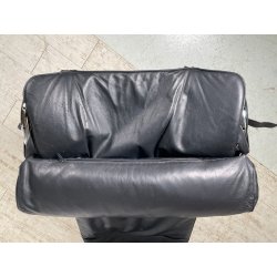 POLTRONA VINTAGE PELLE NERA STILE LE CORBUSIER PER CASSINA anni 70 CHAISE LONGUE
