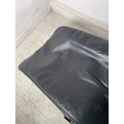 POLTRONA VINTAGE PELLE NERA STILE LE CORBUSIER PER CASSINA anni 70 CHAISE LONGUE