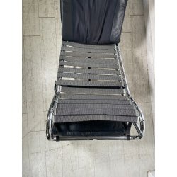 POLTRONA VINTAGE PELLE NERA STILE LE CORBUSIER PER CASSINA anni 70 CHAISE LONGUE