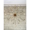 LAMPADARIO VINTAGE IN OTTONE STILE SPUTNIK ANNI 50 PLAFONIERA FIORE SMALTATO
