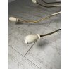 LAMPADARIO VINTAGE IN OTTONE STILE SPUTNIK ANNI 50 PLAFONIERA FIORE SMALTATO