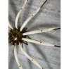 LAMPADARIO VINTAGE IN OTTONE STILE SPUTNIK ANNI 50 PLAFONIERA FIORE SMALTATO