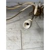 LAMPADARIO VINTAGE IN OTTONE STILE SPUTNIK ANNI 50 PLAFONIERA FIORE SMALTATO
