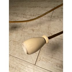 LAMPADARIO VINTAGE IN OTTONE STILE SPUTNIK ANNI 50 PLAFONIERA FIORE SMALTATO