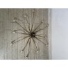 LAMPADARIO VINTAGE IN OTTONE STILE SPUTNIK ANNI 50 PLAFONIERA FIORE SMALTATO