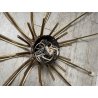 LAMPADARIO VINTAGE IN OTTONE STILE SPUTNIK ANNI 50 PLAFONIERA FIORE SMALTATO