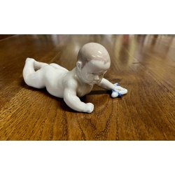 Royal Copenhagen CRAWLING BABY bimbo che gattona con calzino ADA BONFILS  1739