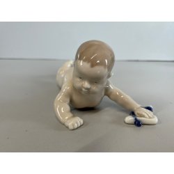 Royal Copenhagen CRAWLING BABY bimbo che gattona con calzino ADA BONFILS  1739