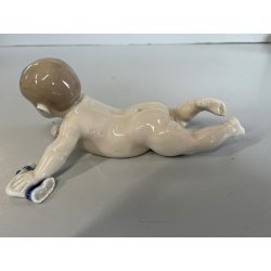 Royal Copenhagen CRAWLING BABY bimbo che gattona con calzino ADA BONFILS  1739