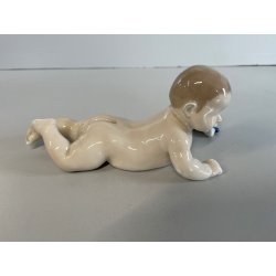 Royal Copenhagen CRAWLING BABY bimbo che gattona con calzino ADA BONFILS  1739